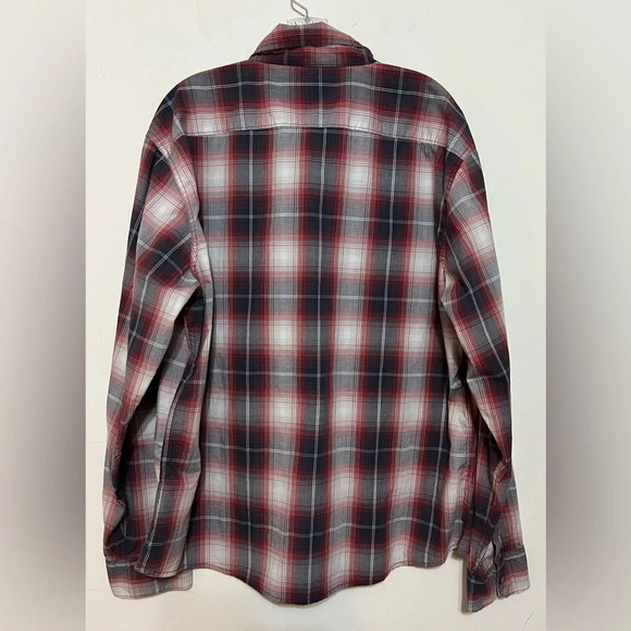 Wrangler Slim Fit Stretch Plaid Pearl Snap Shirt. Red Blue White XXL 2XL R1 - Picture 4 of 15